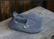 Follkee Sheepskin Slippers Wool House Shoes Women Slippers Men Slippers