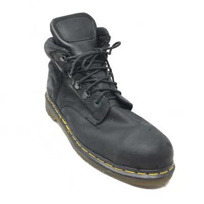 Men's Dr Martens England Steel Toe Boots Shoe Size 12/13 US Black