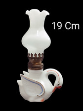 Lume a petrolio antico Lampada a olio con boccia di vetro H. 19 Cm vintage