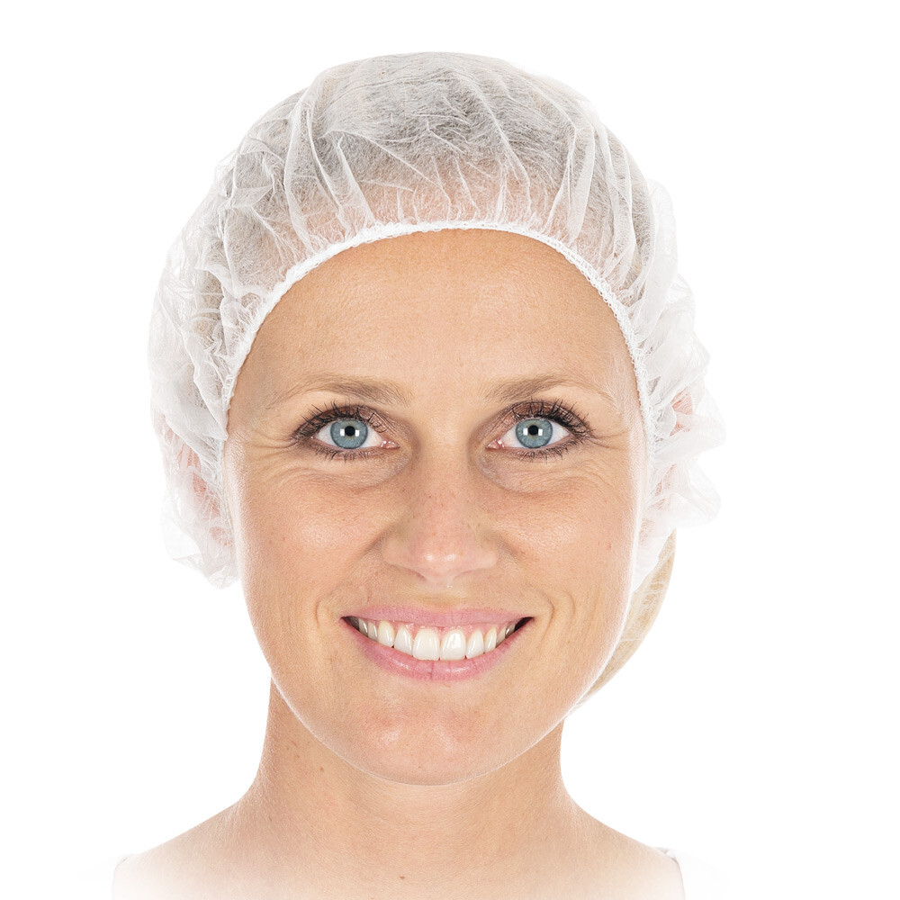 Hygostar Baretthaube Bettina Pp Lebensmittelecht Einweghaube Weiß -