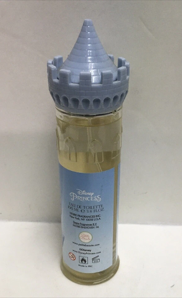 Disney Princess Cinderella Eau De Toilette Spray 3.4 fl oz/100 ml Botella Castillo Foto 2 de 3