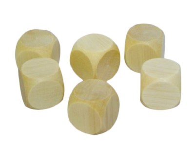 10x Holz Uni Würfel Würfel Würfel Rohling Uni unlackiert Holz sechsseitig 20mm