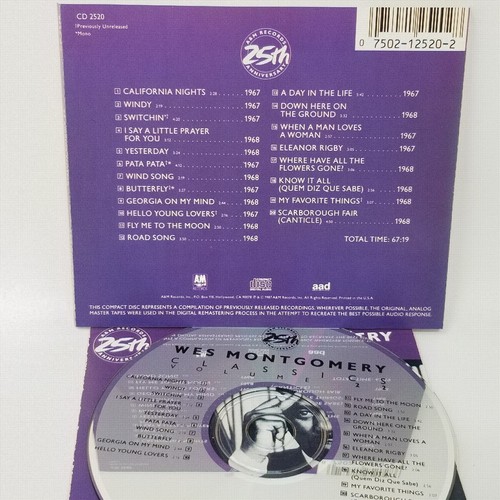 Wes Montgomery Classics Volume 22 CD & Case Near Mint + Free Outer Sleeve - Picture 2 of 2