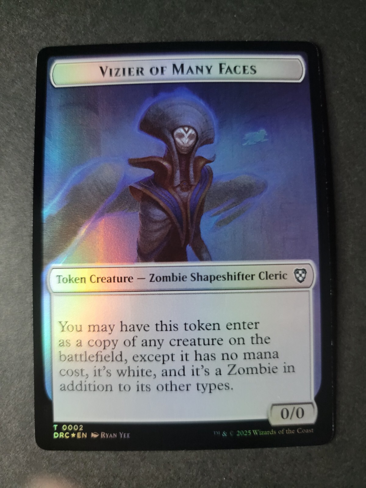 Vizier of Many Faces / Angel of Sanctions (Foil) Token MTG Aetherdrift