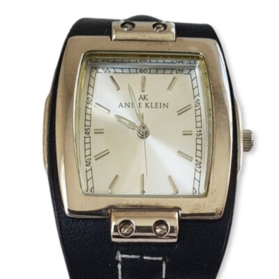Anne Klein Casual Silver Tone Square Quartz Watch Black  display picture 1