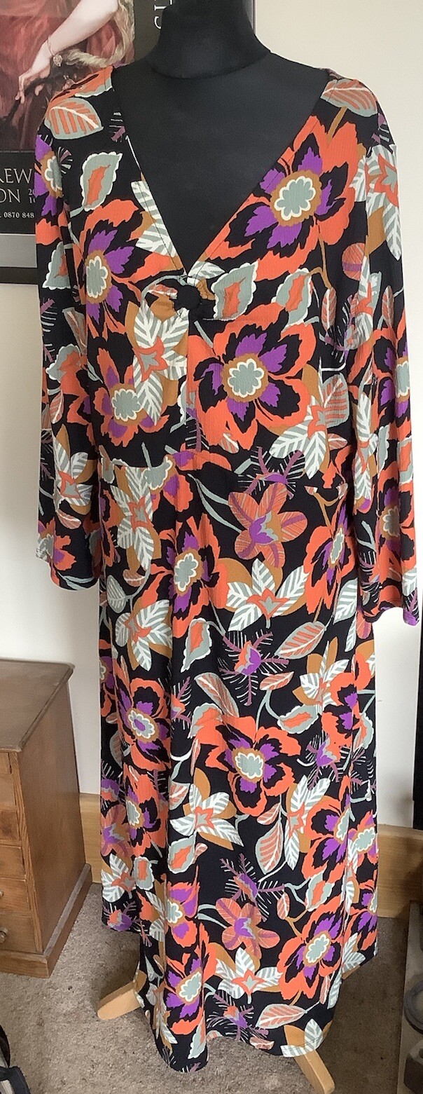 TU Maxi Dress Bright Floral Print Size 22-image