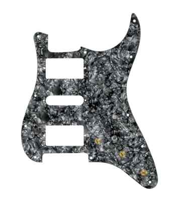 920D Custom 7 Way Pre-Wired HSH Strat Pickguard w/Toggle - Black Pearl