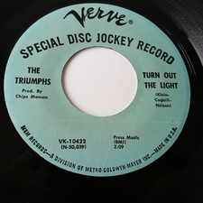 The Triumphs - Walkin The Duck/Turn Out The Light Vinyl 7" Single Northern Soul