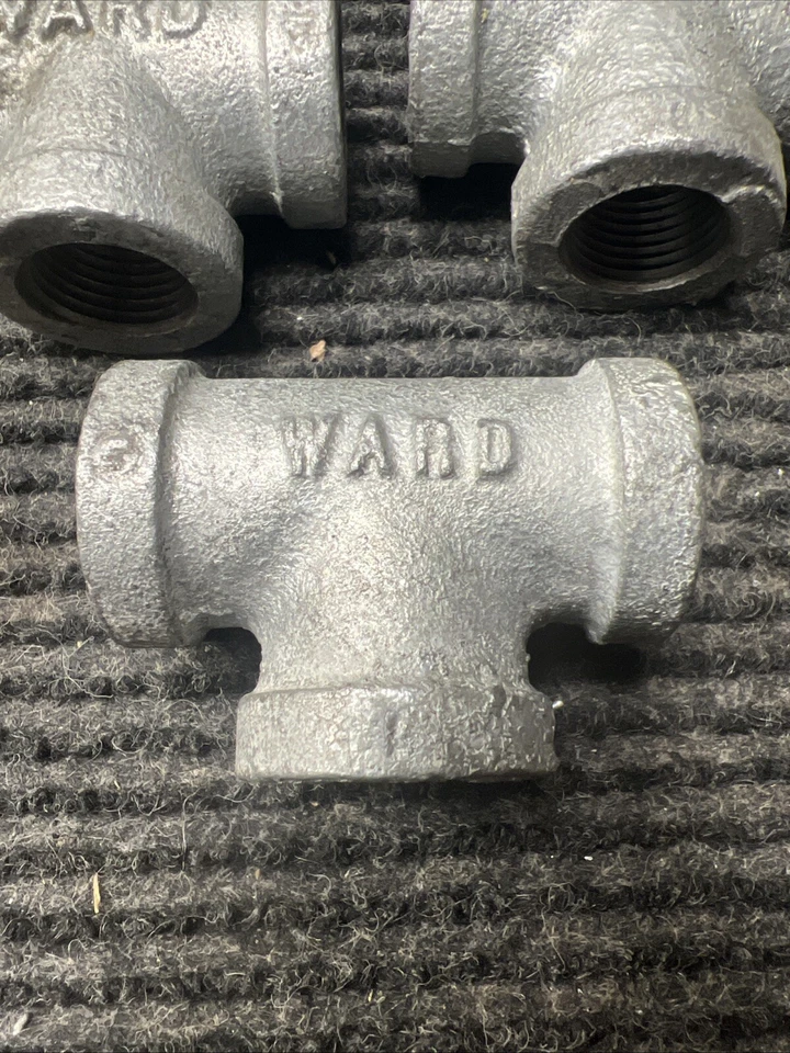 Lot of 3 Ward 3 Way Tee Galvanized Malleable Iron 1/2" x 1/2" x 1/2" - Image 2 of 4