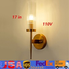Modern Gold Wall Lamp Glass Wall Sconce Light Fixtures Living Room Bedroom Decor