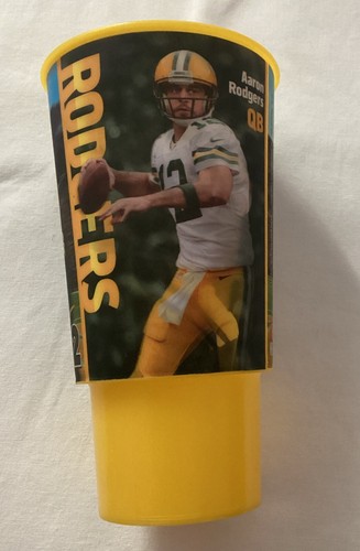 NFL Green Bay Packers 32oz Plastic Holographic Drinking Cup Feat Aaron Rodgers - Picture 3 of 8