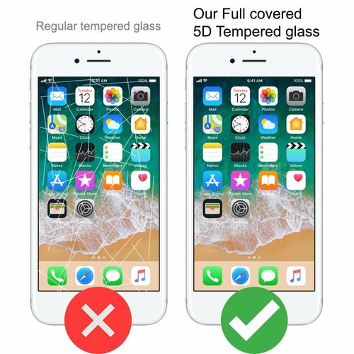 New 5D 9H Tempered Glass Screen Protector Full Coverage HD For iPhone 7 Plus - 第 6/15 張圖片