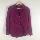 Chicos Shirt Womens 4 Chicos 0 Purple Stretch Collared Workwear Staple Layering