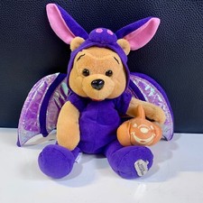 Walt Disney World Pooh Halloween Bat Mickey Pumpkin, Tags 8  Bean Bag Plush 2002