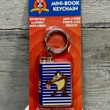 Vtg Looney Tunes Tasmanian Devil Taz Mini Book Keychain Cartoon NEW 1998 NOS