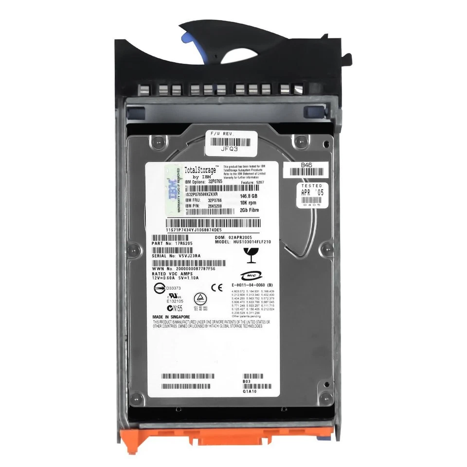 Hard IBM 32P0766 26K5208 HUS103014FLF210 147GB 10000U/Min 16MB FC 3.5 " Zol - Image 3 of 3