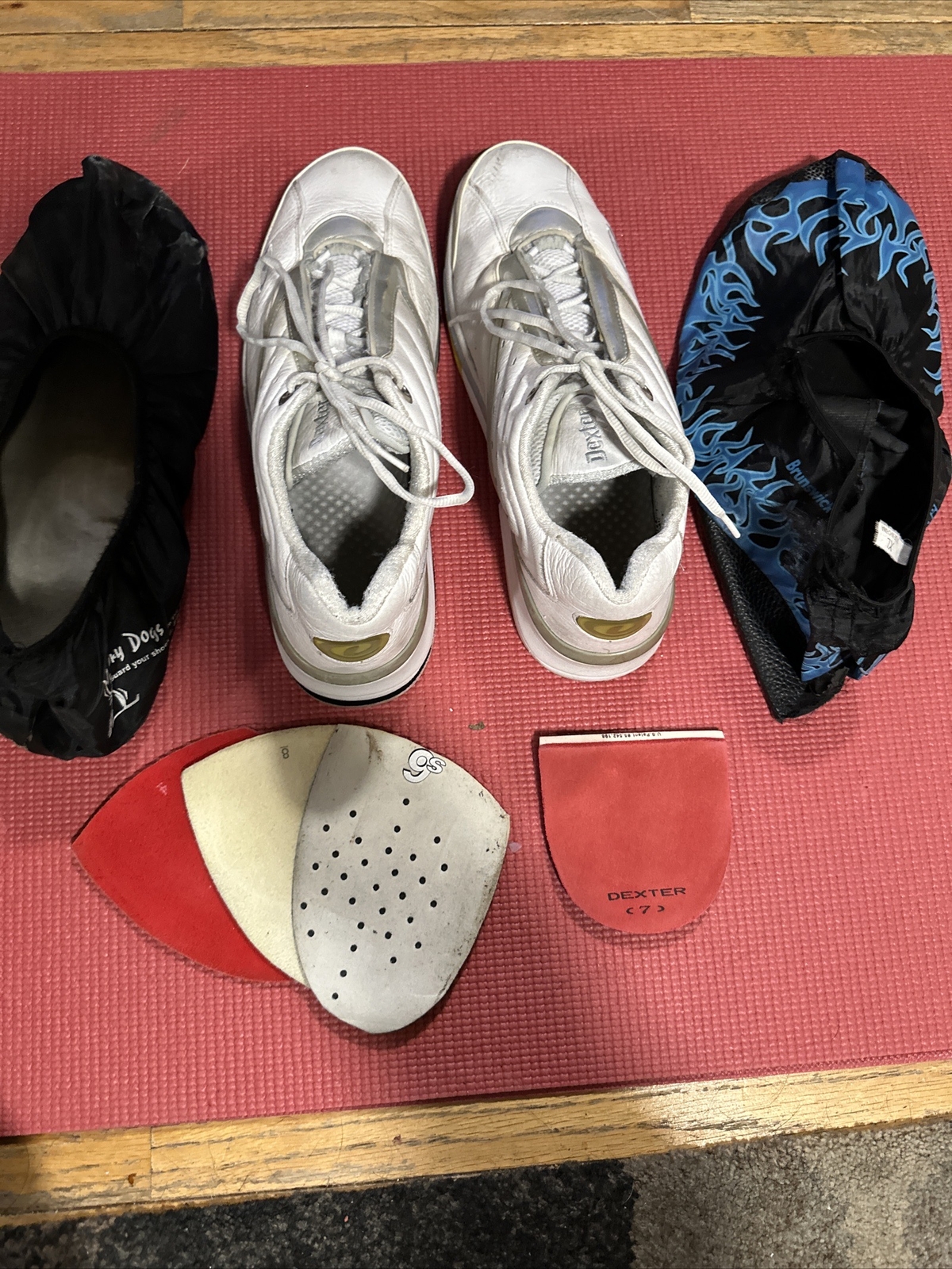 Dexter Bowling Shoes Used Changeable Sliding Pad And Heal White Size 10