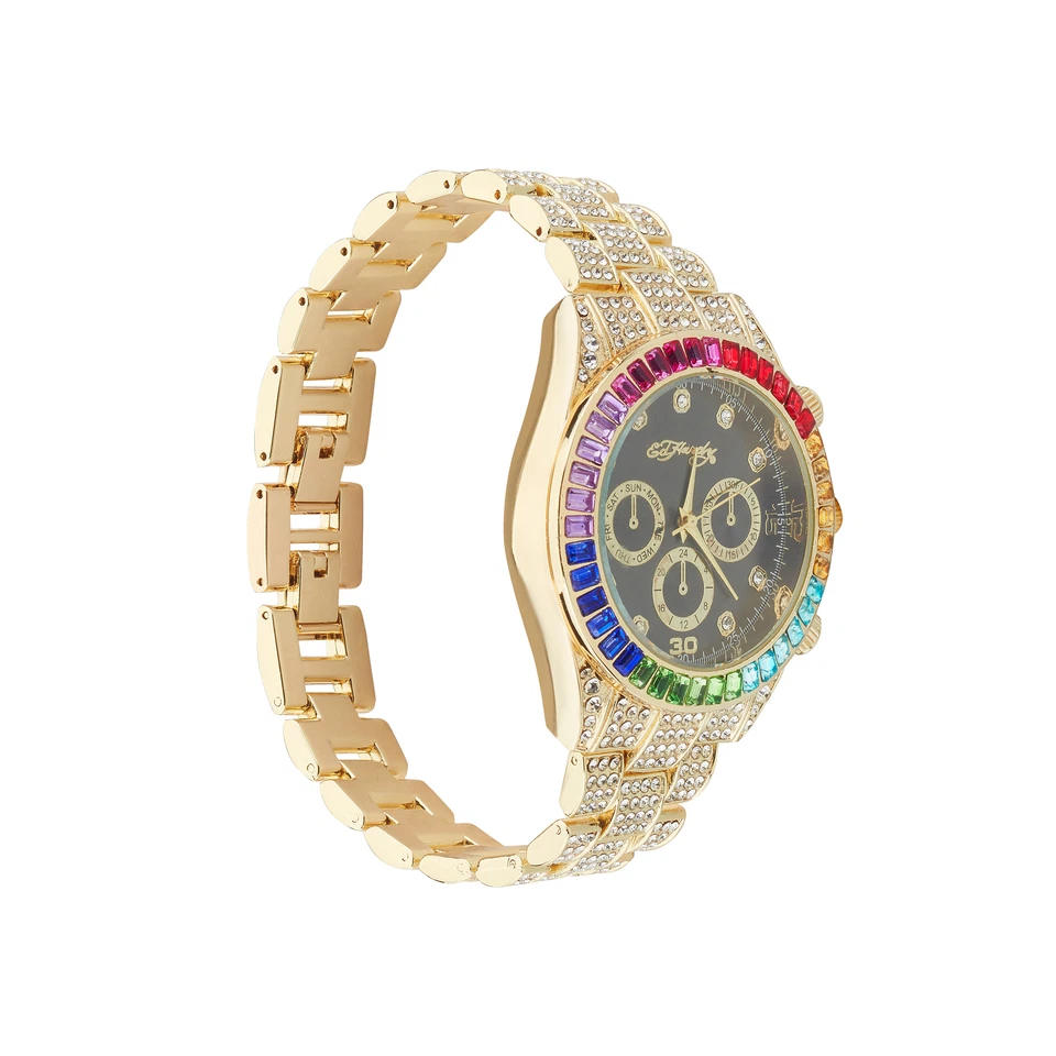 Ed Hardy Ladies Black/Gold Plain Watch Analog - Image 2 of 3