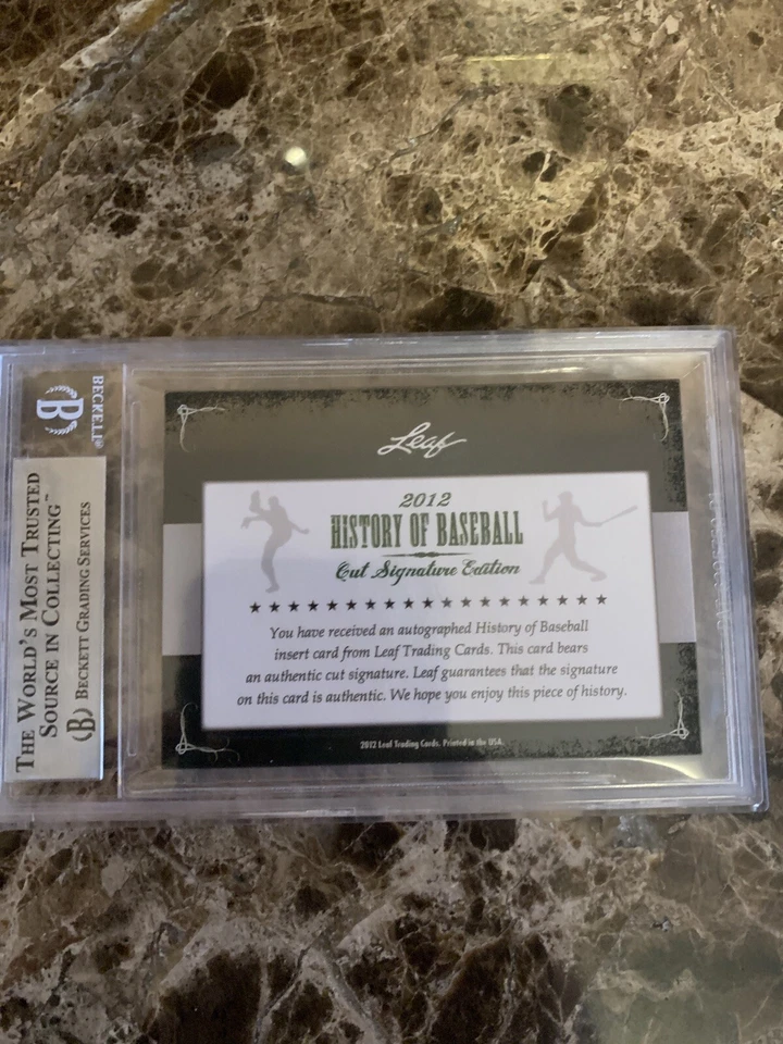 Bobby Shantz 2012 Leaf History Of Baseball *Cut Signature** Bgs Slab - Image 3 of 3