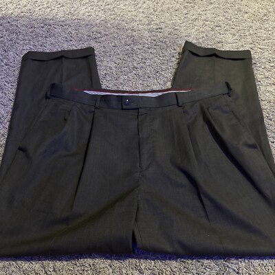 Louis Raphael Pants Louis Raphael Pants Mens 40x30 Brown Rosso pleated cuffed Career Formal ...