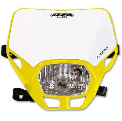 Plaque De Phare Avant Jaune Homologué 35W – Firefly Enduro Cross Moto – Tête De Fourche Universelle