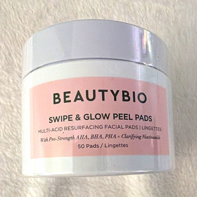 BEAUTYBIO Swipe & Glow Peel Pads Multi-Acid AHA/BHA/PHA 50 Face/Neck/Chest