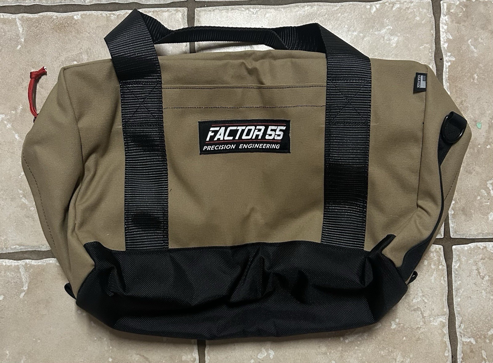 Factor 55 medium recovery gear bag tan / black usa made off-road towing duffel