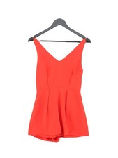 Topshop Women's Playsuit UK 6 Red Polyester with Cotton, Nylon Playsuit