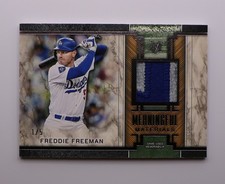 2025 Topps Museum Freddie Freeman Meaningful Material Relic Black Diamond /5
