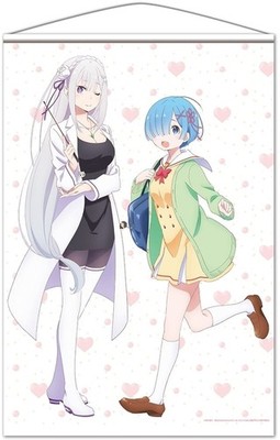 Re:Zero Emilia & Rem B2 Tapestry Wall Art 28.6 x 51.4in Ver.2