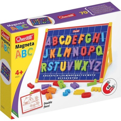 Quercetti 5211 Magneta Abc Magnetische Tafel Mit 48 Buchstaben für Kinder