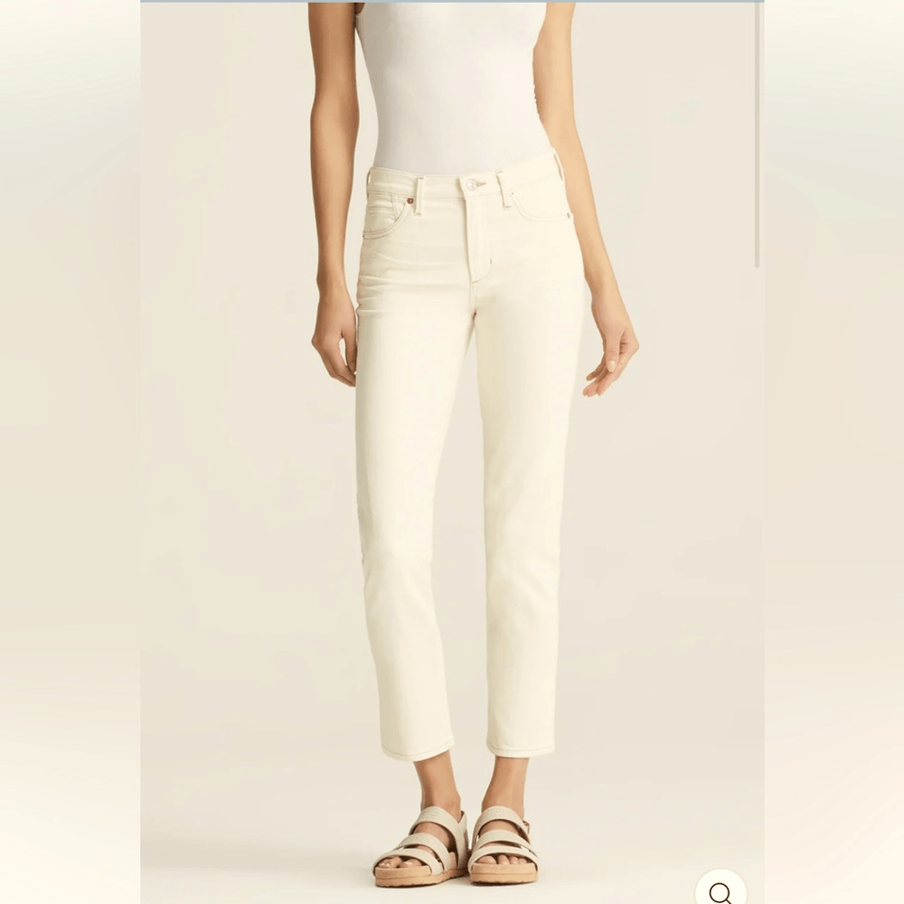 New nwt sz 28 Citizens of Humanity White Cara High Rise Cigarette Ankle  Jeans
