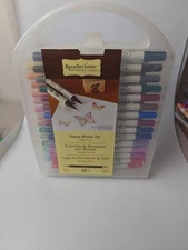Recollections 30PC Signature Dual Tip Brush/Medium Stamp Marker Set  Water Based