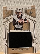 2024 Panini National Treasures Framed Fabrics Rookie Spencer Rattler /49 Saints…