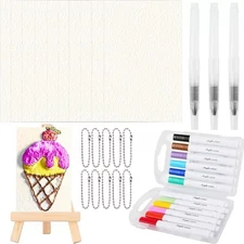 Puffy Paint Art, 38 Pcs Foam Texture Painting Kits with 12 Foam Texture 12 Co...