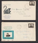 AUSTRALIA 1954 PAIR OF  WA STAMP CENTENARY FDC ADDRESSED