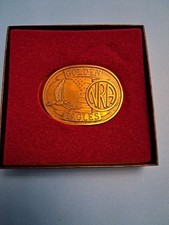 Vintage NRA National Rifle Association Belt Buckle Golden Eagles Brass 2-7/8  