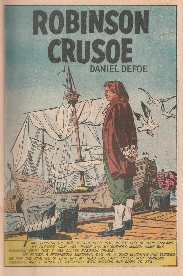 Classics Illustrated #10 "Daniel Defoe - Robinson Crusoe" 1960's HRN 164 - Image 2 of 4