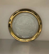 ANNIEGLASS: Vintage  Roman Antique Gold Plates 7" diameter: 8 Available