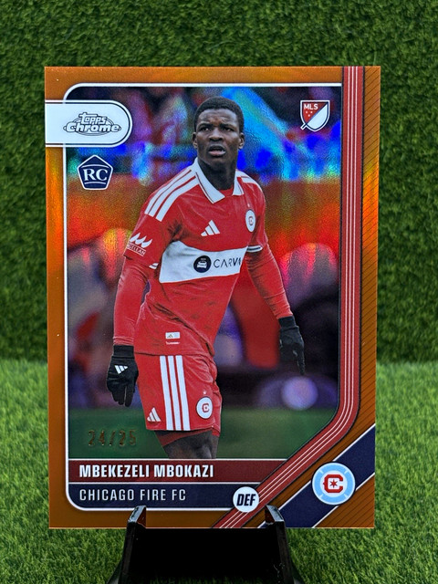 Topps 2026 Chrome MLS Mbekezeli Mbokazi Chicago Fire FC RC Orange /25 #149