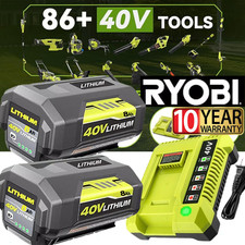 8.0Ah Battery 40 Volt for Ryobi 40V Lithium OP40602 Battery with LED / Charger