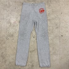 Champion Reverse Weave Sweatpants 80s USA Vtg Medium Poston Grey Gusset