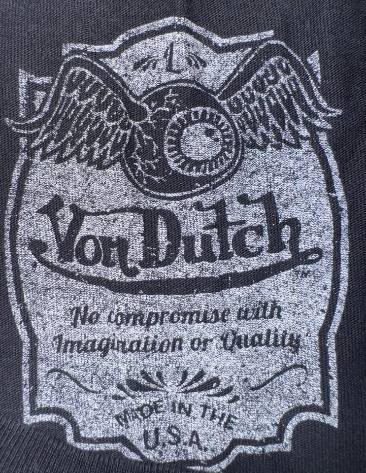 Von Dutch Men’s Black Graphic T Shirt Size Large - Image 3 of 4
