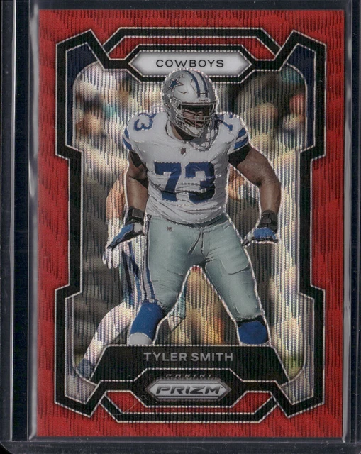 2023 Panini Prizm Tyler Smith Red Wave Prizm /149 #83 Dallas Cowboys