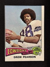 1975 Topps Drew Pearson Rookie #65 - Dallas Cowboys - HOF RC