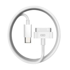 USB C to 30-Pin Charger Cable Cord for iPhone 4, 1 Pack, White/USB-C 30Pin