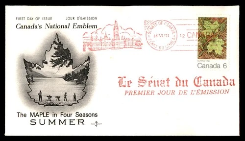 Mayfairstamps Canada FDC 1971 Maple Leaves in Summer Natl Emblem First Day Cover