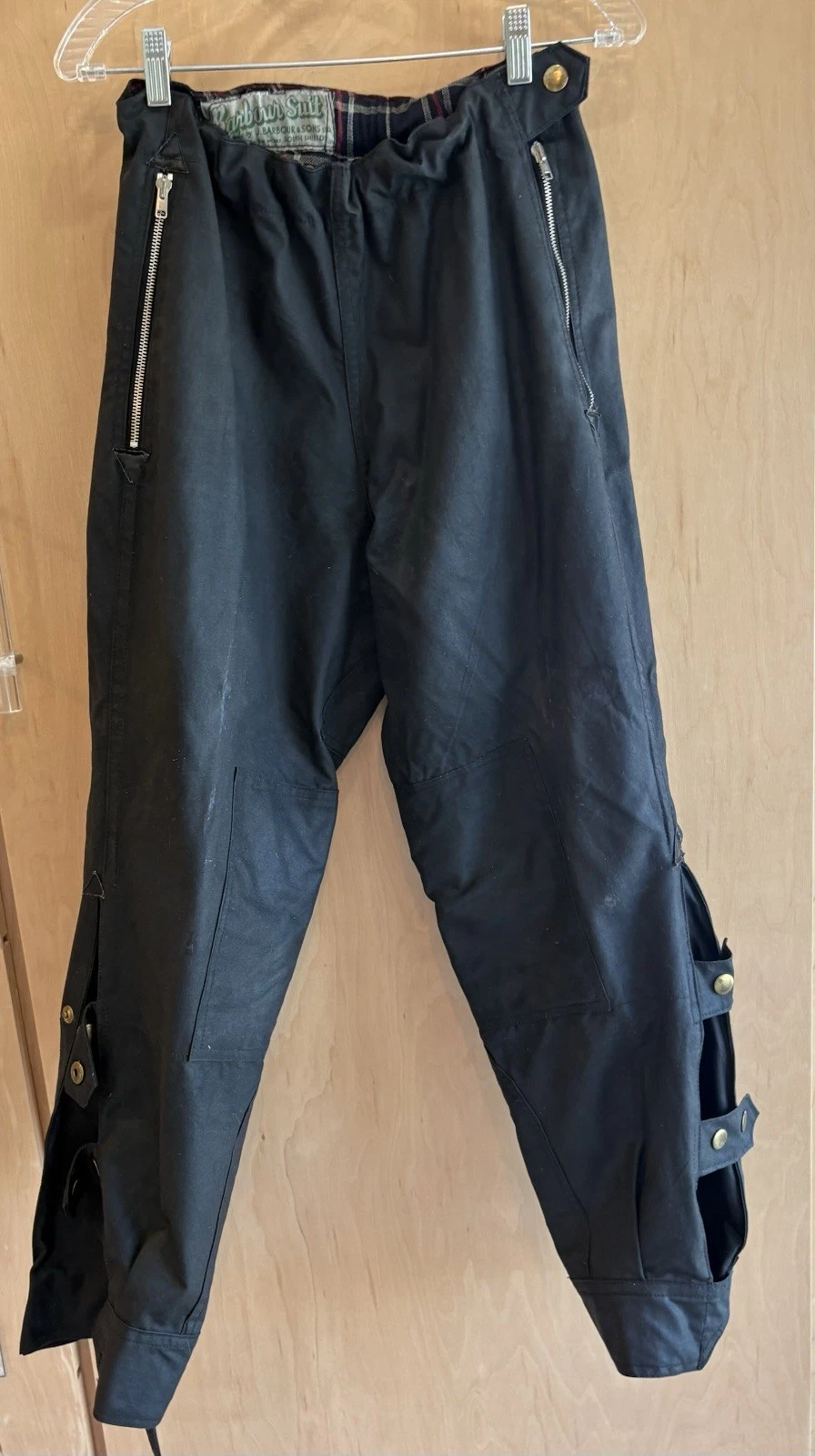 VTG Motorcycle Wax Pants Barbour International White Label Rare 24-32"x 28" 60s