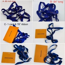 LOUIS VUITTON Authentic Empty Dust Bag, Gift Tag, Note Card, Envelope & Ribbon