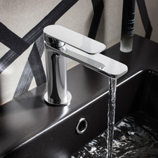 Crosswater PIER Monobloc Chrome Basin - Silver Mixer Tap (no waste) - PI110DNC